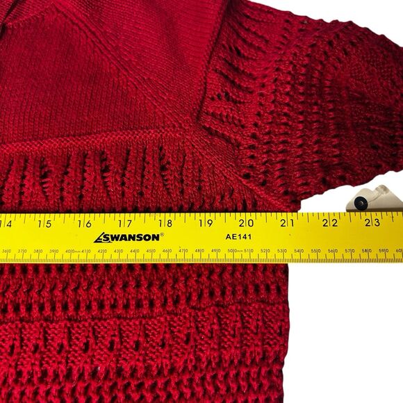 St. John’s Bay Women’s Ladybug Red Cable- Knit Sweater‎ Size XL Cotton Blend NWT - Picture 6 of 8